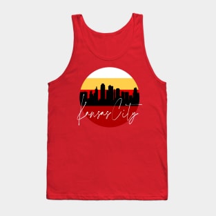 Kansas City Skyline Football Colors Tank Top